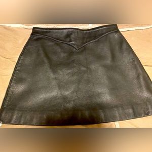 Leather mini skirt